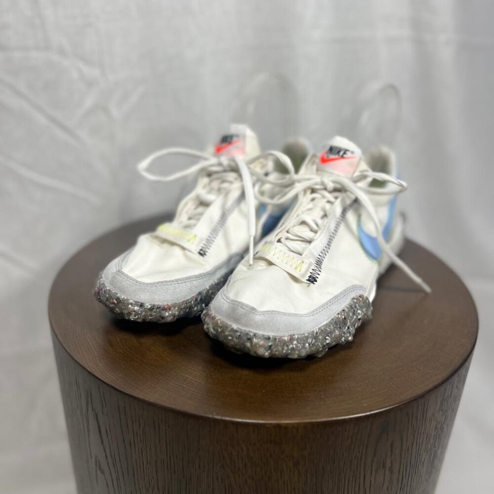 Nike Waffle Racer Crater Sneakers in Blue/White - Size 7.5" - Picture 2 of 7
